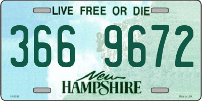 NH license plate 3669672
