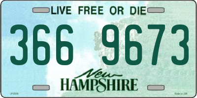 NH license plate 3669673