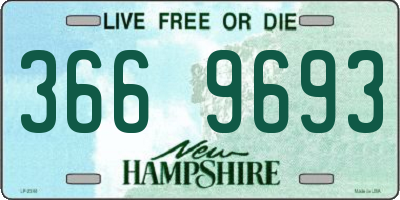 NH license plate 3669693