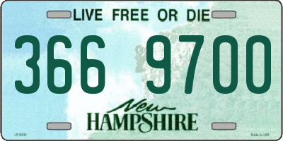 NH license plate 3669700