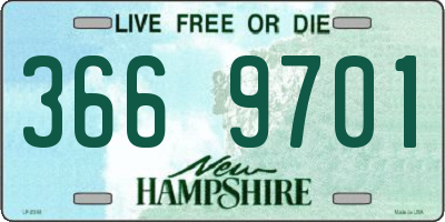 NH license plate 3669701