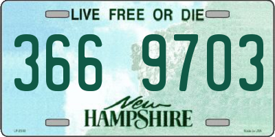 NH license plate 3669703
