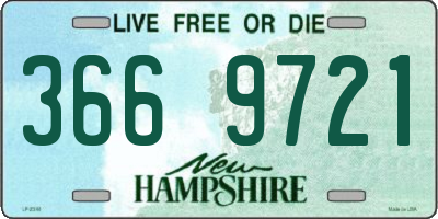 NH license plate 3669721