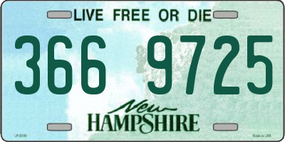 NH license plate 3669725