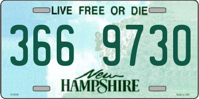NH license plate 3669730