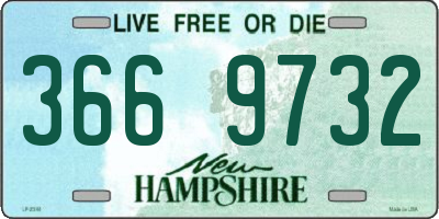 NH license plate 3669732