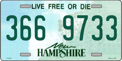 NH license plate 3669733