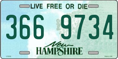 NH license plate 3669734