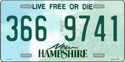 NH license plate 3669741