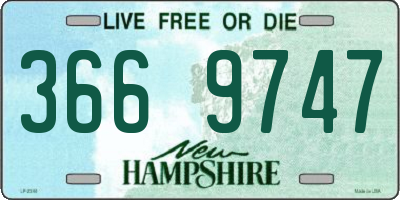 NH license plate 3669747