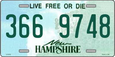 NH license plate 3669748