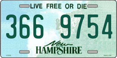 NH license plate 3669754