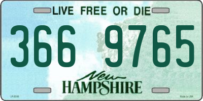 NH license plate 3669765