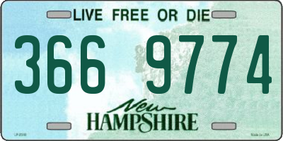 NH license plate 3669774