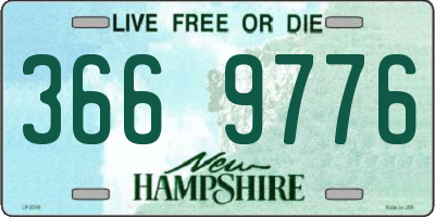 NH license plate 3669776
