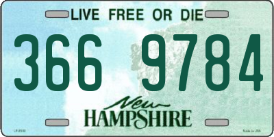 NH license plate 3669784