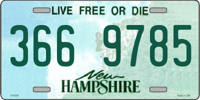 NH license plate 3669785