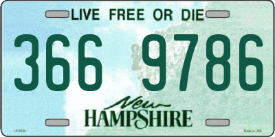 NH license plate 3669786
