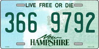 NH license plate 3669792