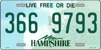 NH license plate 3669793