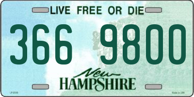 NH license plate 3669800