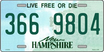 NH license plate 3669804
