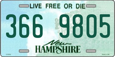 NH license plate 3669805