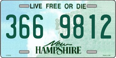 NH license plate 3669812