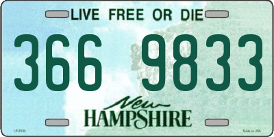 NH license plate 3669833