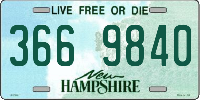 NH license plate 3669840