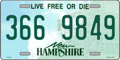 NH license plate 3669849