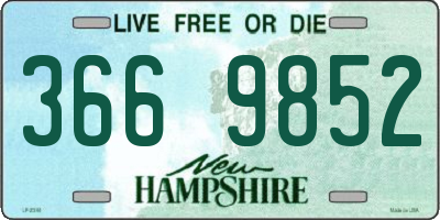 NH license plate 3669852