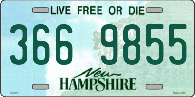 NH license plate 3669855