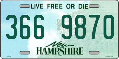 NH license plate 3669870