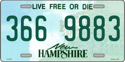 NH license plate 3669883