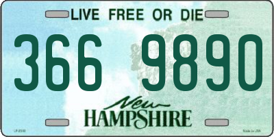 NH license plate 3669890