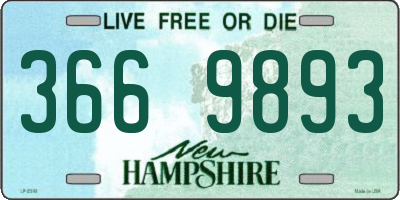 NH license plate 3669893