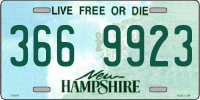 NH license plate 3669923