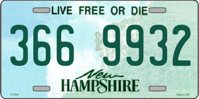 NH license plate 3669932