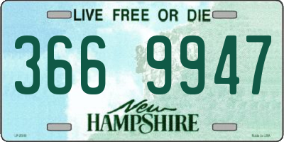 NH license plate 3669947
