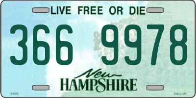 NH license plate 3669978