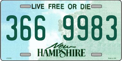 NH license plate 3669983