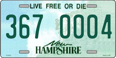 NH license plate 3670004