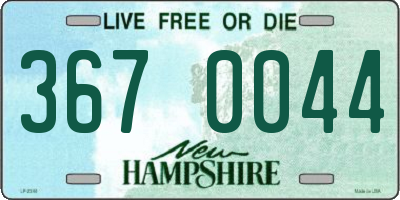 NH license plate 3670044