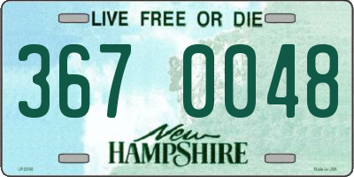 NH license plate 3670048