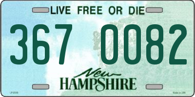 NH license plate 3670082