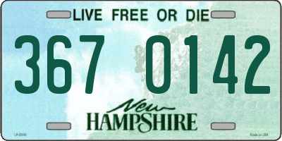 NH license plate 3670142