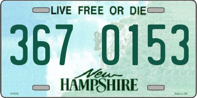 NH license plate 3670153