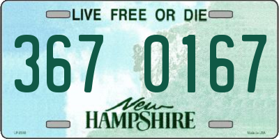 NH license plate 3670167