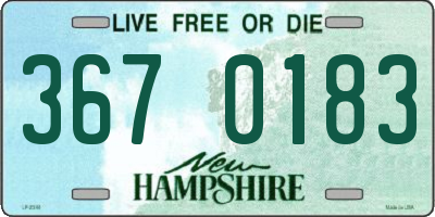 NH license plate 3670183